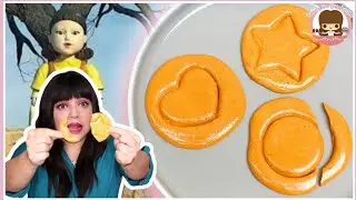 🔴🔺🟥Cómo hacer el DULCE de EL JUEGO DEL CALAMAR ❌ Cómo hacer la galleta de la serie SQUID GAME