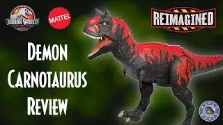 The NEW DEMON CARNOTAURUS REVIEW - The Jurassic World Reimagined Mattel Remake of the Kenner Classic