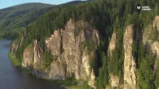 Наша Сибирь 4К: Скалы на реке Кия