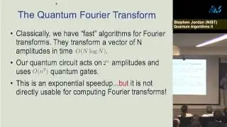 Stephen Jordan (NIST) Quantum Algorithms II