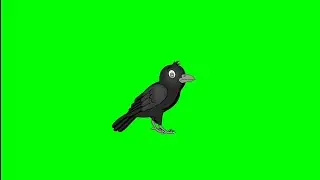 Walking Crow green screen video #चालणारा कावळा       #चलनेवाला कौवा  #animation #birds #cartoon