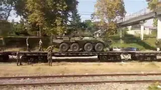 Абхазия лето 2017 г. - погрузка зенитного дивизиона