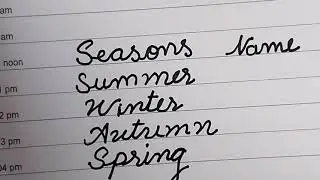how to write seasons name in cursive pattern #popular
