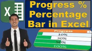 Progress Bar in Excel Cells & Conditional Formatting (V005)