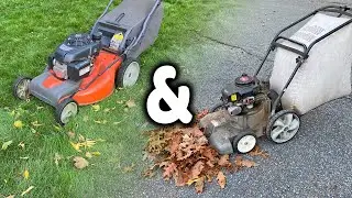 Mowing the Lawn & Leaf Cleanup - Late October