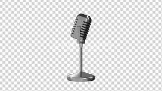 Transparent Animated Microphone 4K Animated Motion Graphic Video Stock