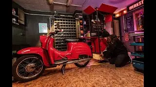 Moped Food Truck aus einem Simson Anhänger