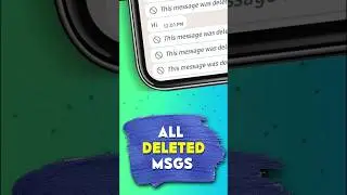 WhatsApp Deleted Messages Recovery #shorts #shortsfeed #shortsvideo #shortfeed #yt #ytshorts
