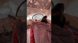WE CAMPED IN A TWO ROOM TENT