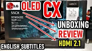 LG CX OLED Smart TV: UNBOXING and REVIEW - Has HDMI 2.1 for 120Hz in 4K
