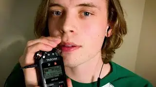 ASMR DEEP EAR WHISPERING (sensitive, ear cleaning, up close, mouth sounds) TASCAM
