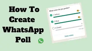 How To Create Poll in WhatsApp| WhatsApp Poll| WhatsApp New Update