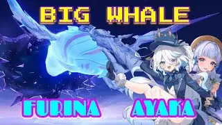Furina Ayaka vs ALL DEVOURING NARWHAL - Genshin Impact 4.2 Boss