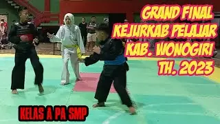 Kejurkab Pencak Silat Pelajar, Kabupaten Wonogiri. Th 2023|| Kelas A SMP Partai FINAL.