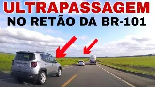 Retão da BR-101 após Teixeira de Freitas-BA / vejam que ultrapassagem