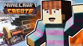Minecraft Create Mod - Train And Track Is Built, Let’s Take a Trip