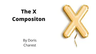 Doris Charest Art: Composition - X Composition in Blue