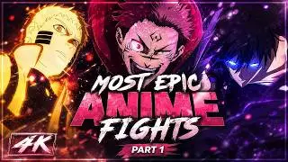 Most Epic Anime Fights | Cinematic 4K Fight Compilation – Part 1 (戦闘シーン)