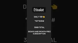Etisalat 1GB daily offer |Etisalat offer | Uae Etisalat daily 1gb offer