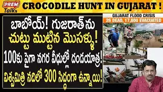 గుజరాత్ లో మొసళ్ల దండయాత్ర | Crocodiles Surround Gujarat City | #premtalks