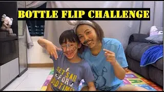 Bottle Flip Challenge with face paint forfeit!! 