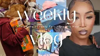 Fall Vlog| Grocery haul + County Fair +Solo Self-Care| Vlogtober