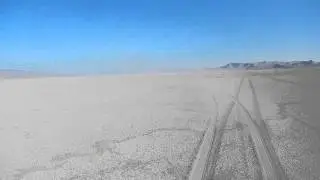 Crossing the Black Rock desert, Nevada.