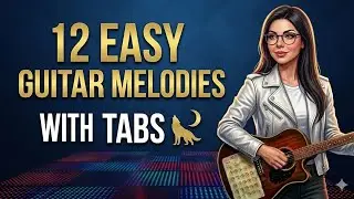 10+2 Вкусные и ПРОСТЫЕ мелодии на гитаре! Табы в видео!