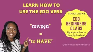 Learn the Edo verb 