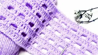 The easiest stitch knitted with crochet or hook