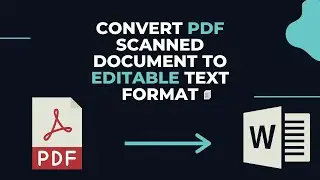 Convert PDF Scanned Documents To Editable Text Format | Tricky4you