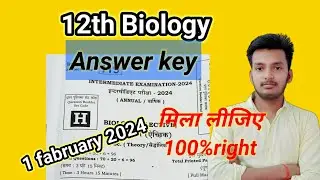 biology 12th (1 february 2024) Answer key 100%right जल्दी मिल लीजिए