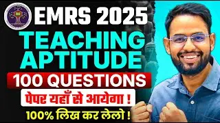 EMRS 2025 TEACHING APTITUDE MARATHON CLASS  LOKESH SIR NOTES