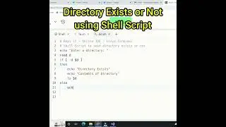 Shell Script to test Directory Exists or Not | Bash Script 