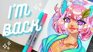 I'M BACK!! ✨ New Mascot || Room Tour || Copic Marker ART!