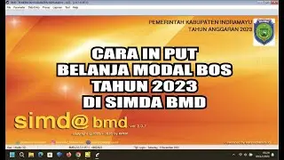 CARA IN PUT BELANJA MODAL BOS TAHUN 2023 DI SIMDA BMD