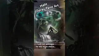 2 minute spray paint art - Halo satisfying time lapse #spraypaintart #halo #shorts