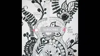 how to draw a guitar with mandala art @KartikDrawingAcademy