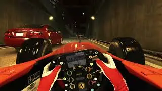 F1 Car Driving On The Highway