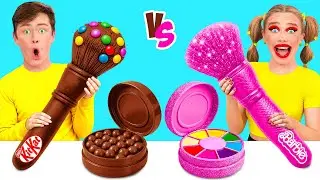 Real Food vs Chocolate Food Challenge | Amazing Kitchen Recipes by BaRaDa Challenge