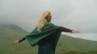 The Easkey Classic Aran Button Poncho