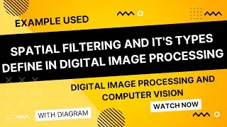 Spatial Filtering And It's Types Define In Digital Image Processing