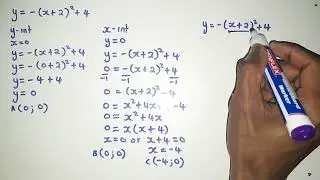 Gr11 Mathematics how to sketch quadratic graph part 1