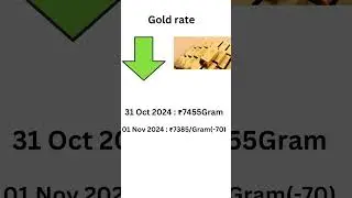 01 Nov 2024 Today Gold and silver rate #money #sharemarket #stockmarket #goldprice #silverprice