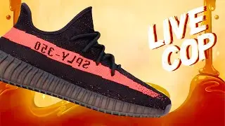 LIVE COP: Yeezy 350 V2 Red Stripe