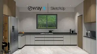How to design a kitchen cabinet | Sketchup Vray 5 Interior | Kitchen Design | Pixologic Interior