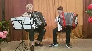 Полька. Аккордеон. Играют Губанов Марк и его педагог Комарова Елена Алексеевна