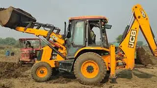 Jcb 3dx Backhoe Machine Loading Red Mud In JCB Wala Cratoon Gadi | Jcb and Tractor Cartoon