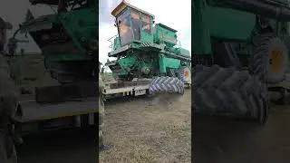 Снятие колеса, с комбайна Дон1500
