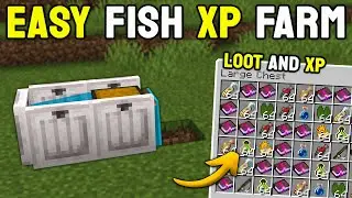 Easiest Fish Farm for Fast XP in Minecraft Bedrock 1.21!